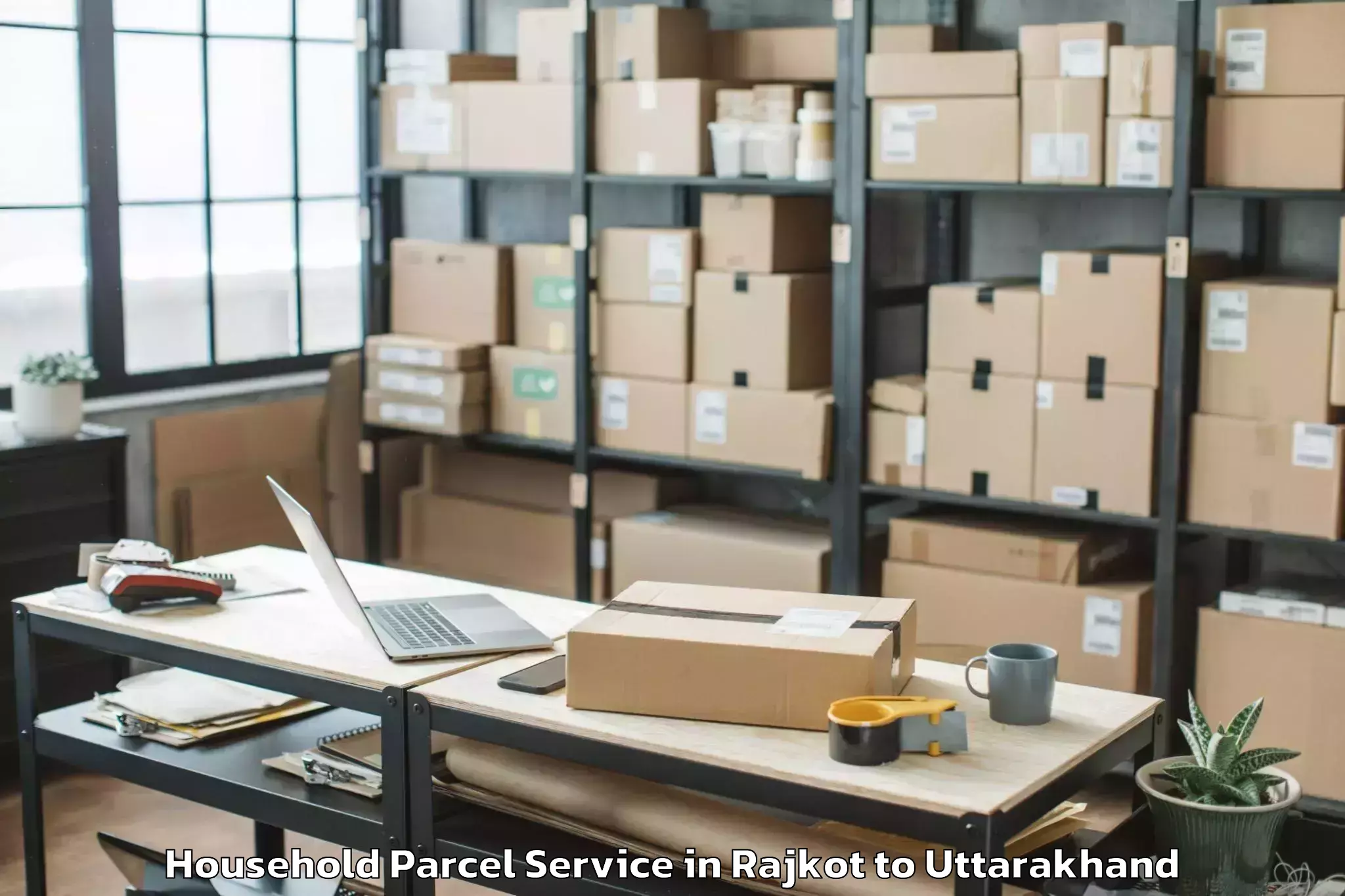 Top Rajkot to Karnaprayag Household Parcel Available